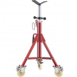 VivaTechnix Suport pentru tevi 1/2-12 inch, Portabil, 3 x roti, capacitate 400 kg, Inaltime reglabila 71-131 cm Menghina