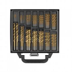 TOYA Set burghie titanate pentru metal in trusa 1-10mm, 99 buc Burghiu