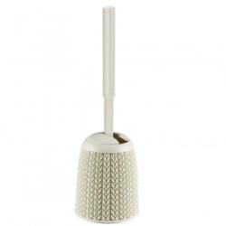 Curver Perie de toaleta cu suport Curver® KNIT, Maro deschis, 14x43x14 mm