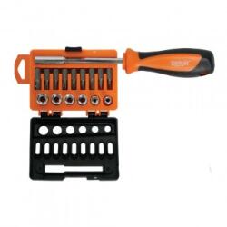 Gadget Set surubelnita 1/4 cu biti si tubulare, 16 piese CR-V, Gadget 225205 Surubelnita