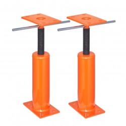 VivaTechnix Set 2 cricuri de podea, Otel, 30.48-40.64 cm, Capacitate 4400 kg/buc