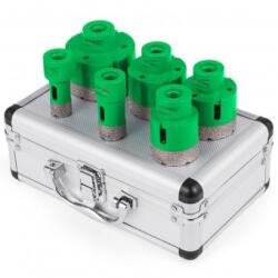 VivaTechnix Set 6 carote diamantate pentru gresie, marmura, 20-68 mm, prindere M14, umed sau uscat, cutie depozitare