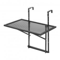 VivaTechnix Masa suspendata, pliabila, pentru balcon, Otel Inoxidabil, max 25 kg, 610 x 530 x 590 mm, Negru