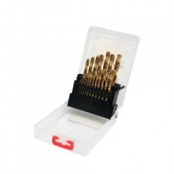 TOYA Set 19 burghie pentru metal 1-10 mm, placate cu titan Burghiu