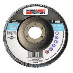Könner & Söhnen Disc lamelar frontal, Konner 260, 115x22 mm, A80, Zirconiu, lamelar, pentru oțel inoxidabil