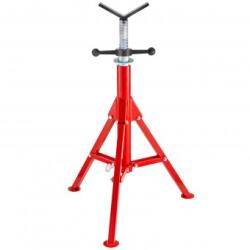 VivaTechnix Suport pentru tevi cu cap in V, max 12 inch, Portabil, Inaltime reglabila 71-132 cm, capacitate 2 tone Menghina