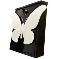 VivaTechnix Cutie postala Vivatechnix Butterfly KRO-1228, otel, 400x250x100mm, Negru/Alb, 2 chei