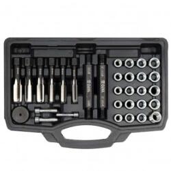 TOYA Kit 32 piese pentru repararea filetelor Yato YT-17710, de fixare a bujiilor incandescente Trusa unelte
