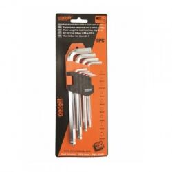 Gadget Set chei imbus cu bila, extra lungi, tip L, Gadget 390158, Cr-V, 9 buc Cheie imbus