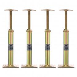 VivaTechnix Set 4 cricuri de podea, Otel galvanizat, 20.46-40.64 cm, Capacitate 1134 kg/buc