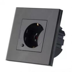 V-TAC Priza Smart Simpla 16a Cu Rama Din Sticla , Negru