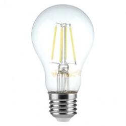 V-TAC Bec E27 A60 Cu Filament Dimabil Led 8w 3000k Alb Cald