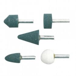 TOYA Set 5 pietre abrazive Vorel 25400, forme mixte, tija fixa 6mm