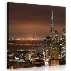 Consalnet San Francisco éjszaka, vászonkép 80x80 cm méretben (C5-11575O2)