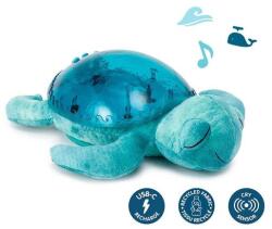 Cloud b Baba zenélő plüss Tranquil projektoros éjjeli fénnyel - Teknős (CLTT-9001-AQ) (CLTT-9001-AQ)