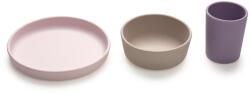 MELII Set 3 recipiente silicon hrana bebe Melii - Purple Pink Grey (ML13700) Set pentru masa bebelusi