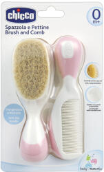 Chicco Rózsaszín Fésű És Hajkefe Újszülött Kortól - 1 db