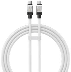 Baseus COOLPLAY adatkábel (Type-C - Type-C, 100W, PD gyorstöltő, 100cm, törésgátló) FEHÉRCAKW000202