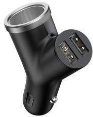Baseus szivargyújtó adapter (elosztó, szivargyújtó+2 USB aljzat, 40W) FEKETEBSC-C16N_B