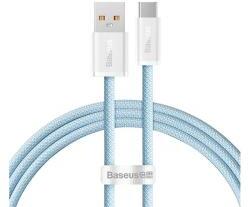 Baseus DYNAMIC adatkábel (USB - Type-C, 6A, 100W, gyorstöltő, 100cm, cipőfűző) VILÁGOSKÉKCALD000603