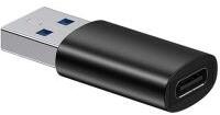 Baseus INGENUITY adapter (USB - Type-C aljzat, OTG, adatátvitel és töltés) FEKETEZJJQ000101