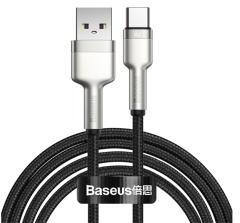 Baseus CAFULE adatkábel (USB - Type-C, 200cm, törésgátló) fekete CAKF000201 (122152)