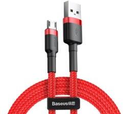 Baseus CAFULE adatkábel (USB - microUSB, 1.5A, gyorstöltő, 200cm, törésgátló) PIROSCAMKLF-C09