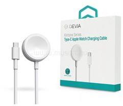 DEVIA Apple Watch Series 11 42mm / Series 11 46mm KINTONE töltőkábel Type-C wireless, Apple Watch töltő, FEHÉR (ST381973) (ST381973)