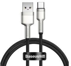 Baseus CAFULE adatkábel (USB - Type-C, 66W, gyorstöltő, 100cm, törésgátló) FEKETECAKF000101