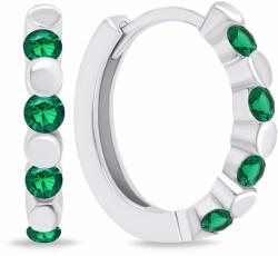 Brilio Silver Stílusos ezüst gyűrűk zöld cirkónium kövekkel EA676WG