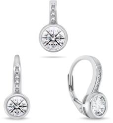 Brilio Silver Elegáns ezüst szett cirkónium kövekkel SET201W (medál, fülbevaló)