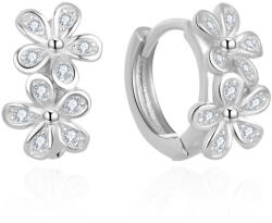 Beneto Virágos karika fülbevaló cirkónium kövekkel AGUC2622