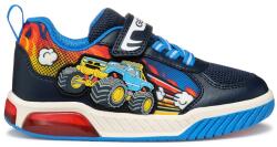 GEOX Geox, Tépőzáras textil sneaker szintetikus részletekkel, Sötétkék, Halványsárga, Törtfehér, 34 EU (J559CE01454C0693-34)