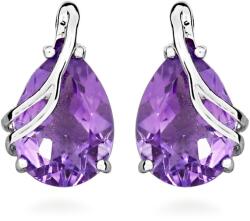 Silver Cat Lenyűgöző ezüst fülbevaló ametiszttel Colored Stones SC589