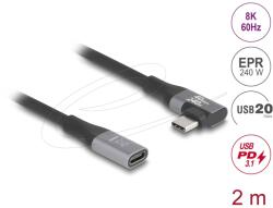 Delock USB 4.0 Type C Összekötő Fekete 2m 81148 (81148)
