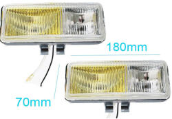 AUTOLIFE Téglalap ködlámpa szett dupla foncsorral KL-SW1203 / HY-116B (3008)