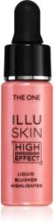 Oriflame The One IlluSkin blush cu efect iluminator 2 in 1 culoare Soft Pink 15 ml