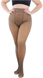 Linovit Store Átlátszó műharisnya télre puha béléssel, Vastagság 320g, L-XL méret, Barna (dib2)