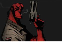  Poszter, Hellboy Gun Art, 61x90cm, poszter2003, Többszínű (poster2003)