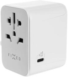 FIXED Utazóadapter EU UK USA AUS fehér V2 (PO_FIXCT30-1C2A-WH)