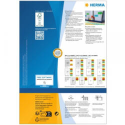 HERMA Etikett címke 105x42.3 mm szegély nélküli kék 100 ív 1400 db/doboz (4558) (4558) - aqua