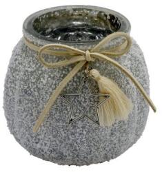 Gehlmann Havas üveg mécsestartó csillagdísszel, 8x8x7cm (ZV-4__449247223__9)