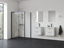 RAVAK Blix II NBLDP2+NBLPS fekete zuhanykabin 100x90 (0PMA0300Z1+9BM70300Z1)