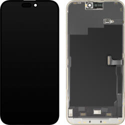 MP Display cu Touchscreen MP compatibil cu Apple iPhone 15 Pro Max, cu Rama, Versiune Soft OLED FHD 120Hz Diagnostic, Negru - gsmnet