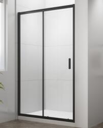 SAPHO POLYSAN EASY LINE BLACK tolóajtó, 1300mm, matt fekete profil/transzparent üveg (EL1315B) - apollofurdoszoba