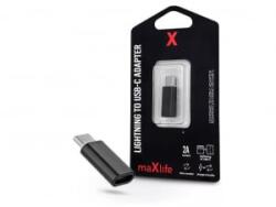 Maxlife Lightning/USB Type-C adapter 2A fekete (TF-0127) (TF-0127)