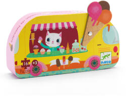 DJECO Formadobozos puzzle - Fagyis kocsi, 16 db-os - Ice cream truck (DJEDJ07264)