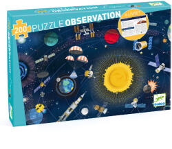 DJECO Megfigyeltető puzzle - A világűr, 200 db-os - The space + booklet (DJEDJ07413)