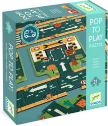DJECO Óriás puzzle - Utak, irányok, 21 db-os - Roads (DJEDJ07162)