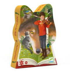 DJECO Formadobozos puzzle - Péter és a farkas, 50 db-os - Peter and the Wolf (DJEDJ07309)